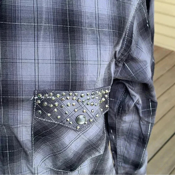 Panhandle Roughstock Western Button Snap Front Shirt Women’s XL Plaid Rockabilly - Picture 6 of 12